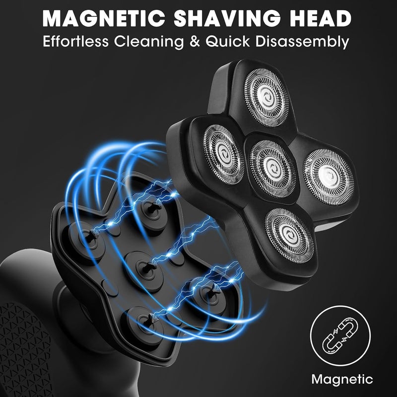Suttik Manscape Body and Ball Trimmer for Men, Bald Head & Body Shaver, 3-in-1 Pubic Groin Nose Hair Trimmer, Head Shaver for Bald Men & Body Groomer, Electric Razors for Smooth Shaving, IPX7 Waterproof - Image 5